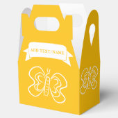 Vlindertekening Custom Yellow Bedankdoosjes (Geopend)