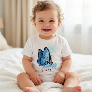 Vlinderthema 1e verjaardag t-shirt