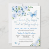 Vlinderthema Baby Shower Uitnodiging (Voorkant)