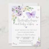 Vlinderthema Baby Shower Uitnodiging (Voorkant)