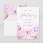 Vlinderthema bedankkaart (Voorkant / Achterkant)