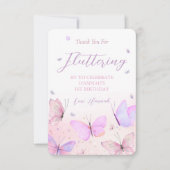 Vlinderthema bedankkaart (Voorkant)