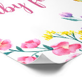 Vlinderthema Bloementuin Raad De Babyvoeding Poster (Hoek)