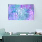 Vlinderthema Feest met Waterverf Pasteltinten Spandoek (Beurs)