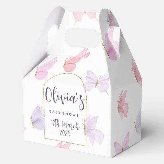 Vlinderthema feestdozen bedankdoosjes (Voorkant)