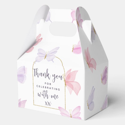 Vlinderthema feestdozen bedankdoosjes (Achterkant)