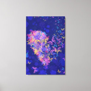Vlindertijd Canvas Print Liefde - Schilderij