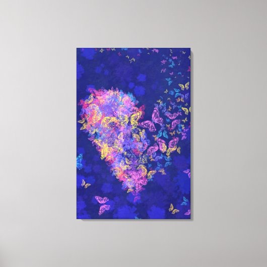 Vlindertijd Canvas Print Liefde - Schilderij (Voorkant)