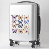 Vlindertijdschrift Aquarel Scrapbook Briefpapier Sticker (Koffer)