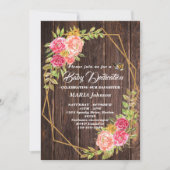 Vlindertje Waterverf Bloemige Baby Doop  Kaart (Voorkant)