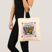 Vlindertjes Hartjes Tote Bag (Voorkant (product))