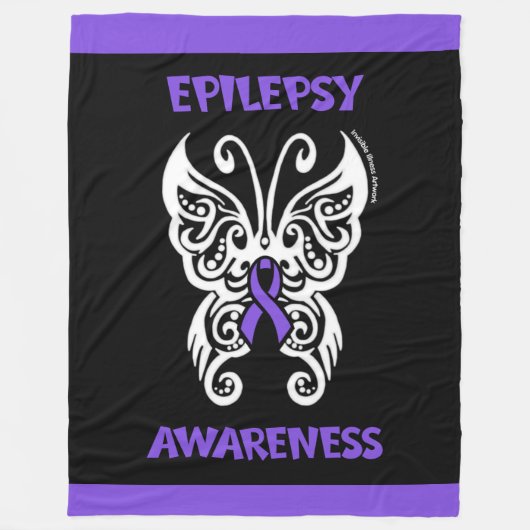 Vlindertribal...Epilepsie Fleece Deken (Voorkant)