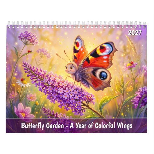 Vlindertuin 2027 – Een Jaar van Kleurrijke Vleugel Kalender (Hoes)