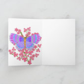 Vlindertuin 3D Gril BLANK Briefpapier Notitiekaartje (Binnen)