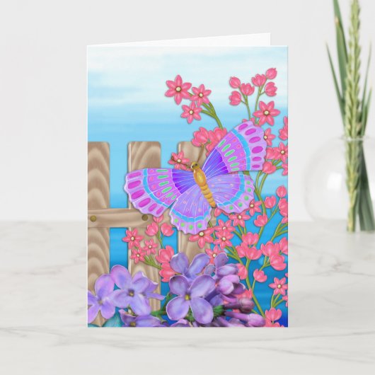 Vlindertuin 3D Whimsey BLANK Briefpapier Notitiekaartje (Voorkant)