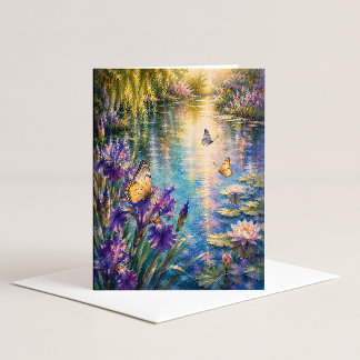 Vlindertuin Aquarel Notitiekaart