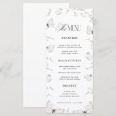 Vlindertuin Baby Shower of Bruiloftsshowers  Menu (Voorkant / Achterkant)