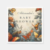 Vlindertuin Baby Shower Servet (Voorkant)