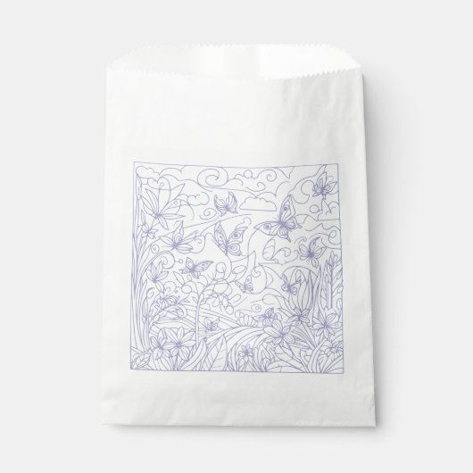 Vlindertuin Blauw Bedankzakje (Voorkant)