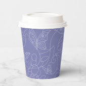 Vlindertuin Blauw Papieren Bekers (Links)