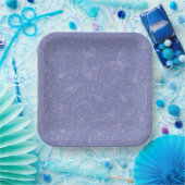 Vlindertuin Blauw Papieren Bordje (Feest)
