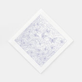 Vlindertuin Blauw Servet (Hoek)