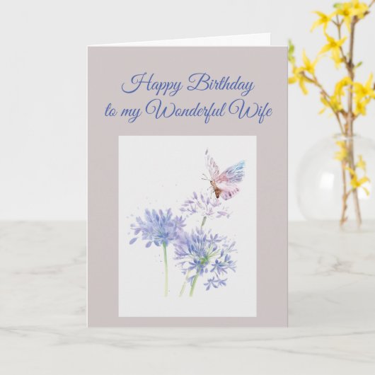 Vlindertuin Bloem Verjaardag Speciaal Voor Vrouw Kaart (Gele Bloem)