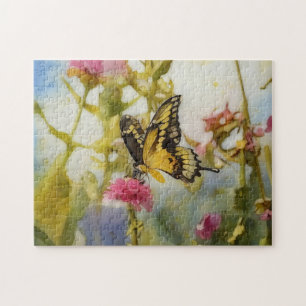Vlindertuin Bloemen Kunstpuzzel Legpuzzel
