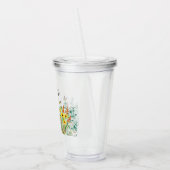 Vlindertuin Bloemen Persoonlijk  Acryl Drinkbeker (Links)