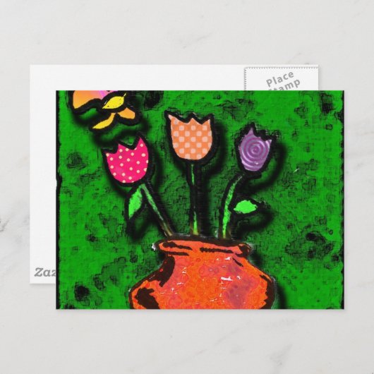 vlindertuin briefkaart (Voorkant / Achterkant)