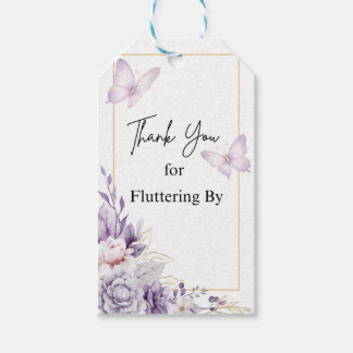 Vlindertuin cadeaukaartje cadeaulabel