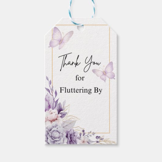 Vlindertuin cadeaukaartje cadeaulabel (Voorkant)