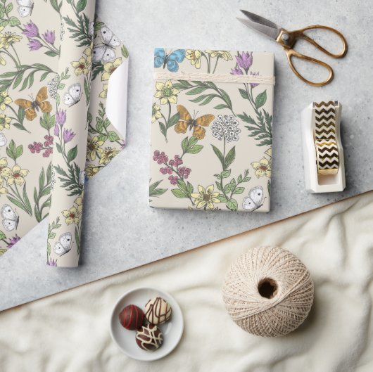 Vlindertuin Cadeaupapier (Crafts)