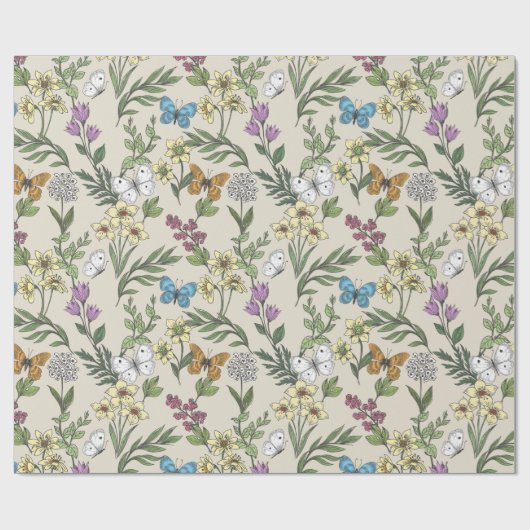 Vlindertuin Cadeaupapier (Vlak)