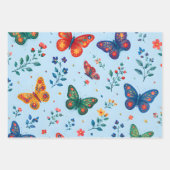 Vlindertuin Cadeaupapier – Kleurrijk Bloemmotief (Voorkant 2)