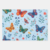 Vlindertuin Cadeaupapier – Kleurrijk Bloemmotief (Voorkant)
