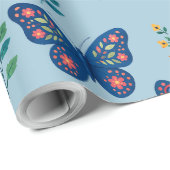 Vlindertuin Cadeaupapier – Kleurrijk Bloemmotief (Rol Hoek)