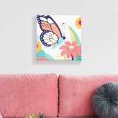 Vlindertuin Canvas Afdruk (Insitu (Woonkamer))