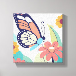 Vlindertuin Canvas Afdruk