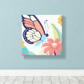 Vlindertuin Canvas Afdruk (Insitu (Houten vloer))