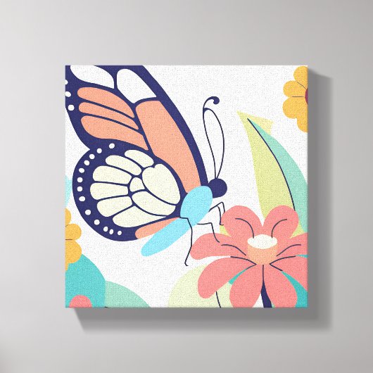 Vlindertuin Canvas Afdruk (Voorkant)