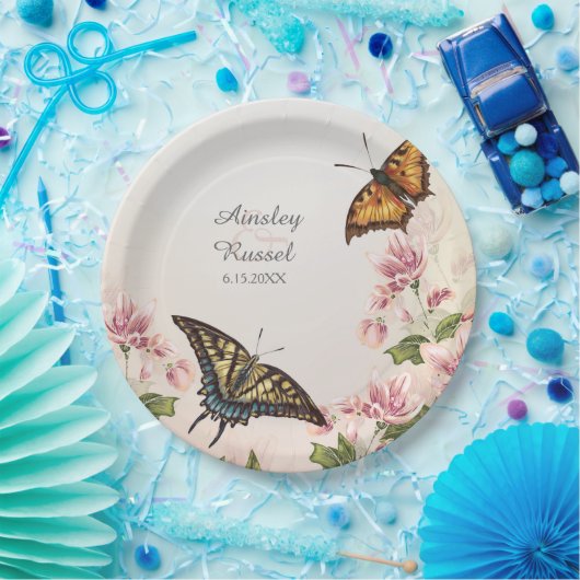 Vlindertuin Custom Papieren Borden Bordje (Feest)