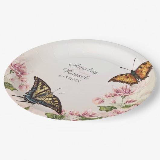 Vlindertuin Custom Papieren Borden Papieren Bordje (Gekanteld)