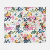 Vlindertuin Dekbed – Kleurrijke Bloemendeken Fleece Deken (Voorkant (Horizontaal))