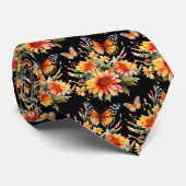Vlindertuin Elegant Patroon Nek Stropdas (Opgerold)
