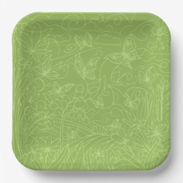 Vlindertuin Groen Papieren Bordje