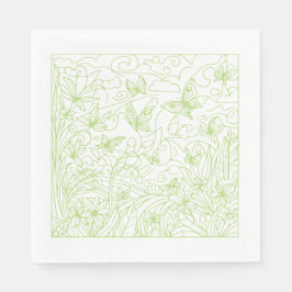 Vlindertuin Groen Servet