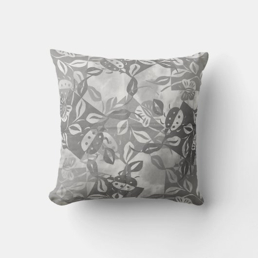 Vlindertuin Lieveheersbeestje Schilderen Kussen (Voorkant)