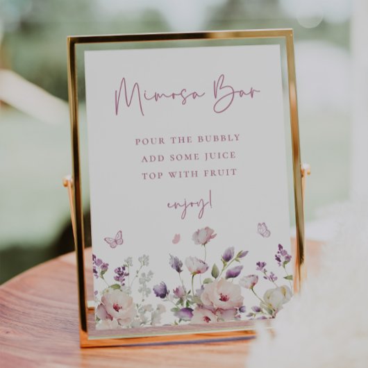 Vlindertuin Mimosa Bar Bord Poster
