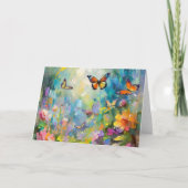 Vlindertuin Moderne Abstracte schilderkunst Kaart (Voorkant)